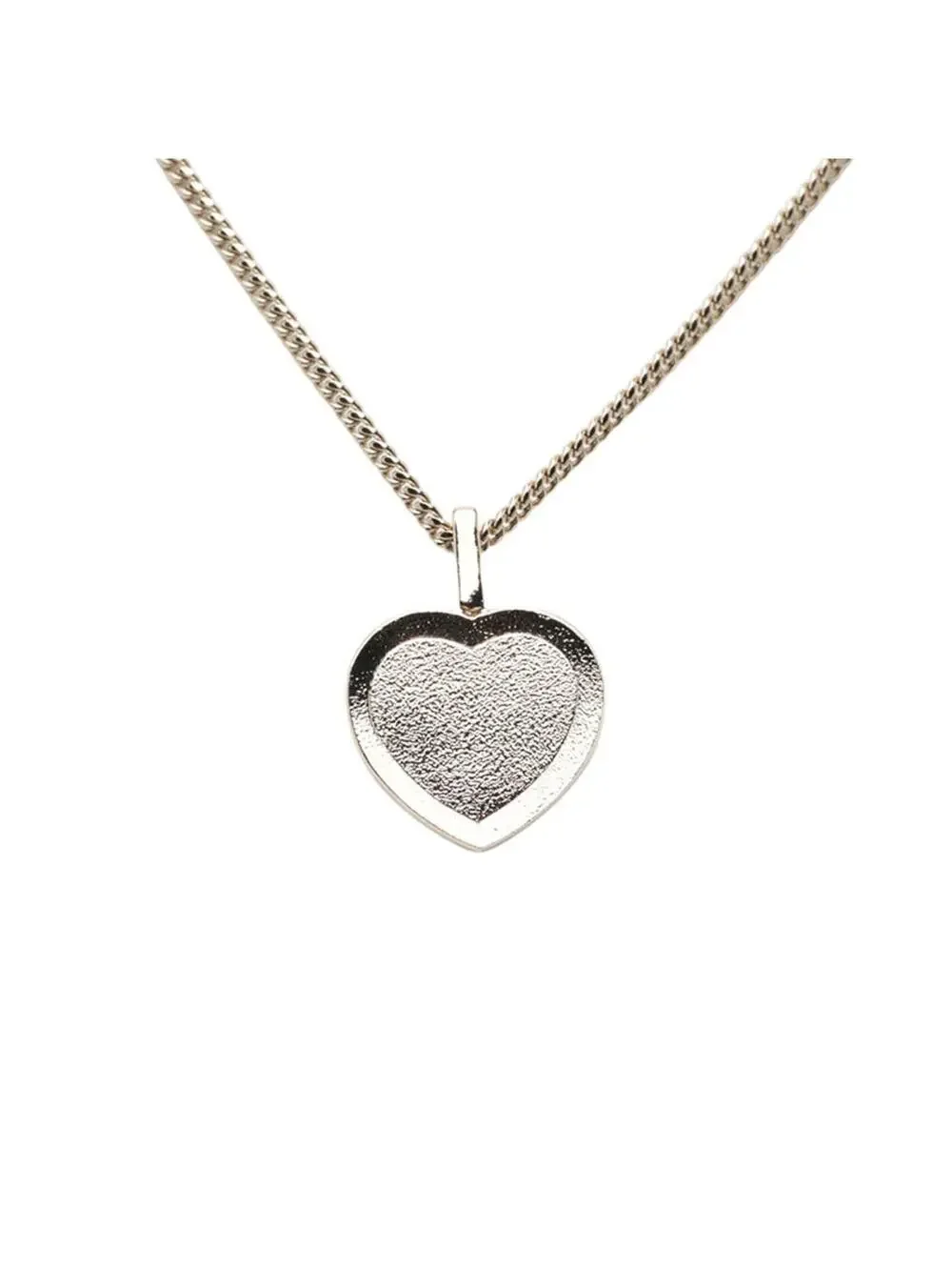 Chanel Cc Logo Heart Pendant Necklace #327493C11B